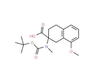 2-N-Boc-8-Methoxy-2-methylamino-1,2,3,4-tetrahydro-naphthalene-2-carboxylic acid (CAS 886364-93-8) - chemical structure image
