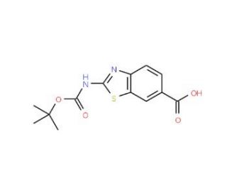 2-N-Boc-amino-4-benzothiazole-6-carboxylic acid (CAS 225525-50-8) - chemical structure image