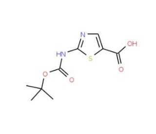 2-N-Boc-Amino-thiazole-5-carboxylic acid (CAS 302964-02-9) - chemical structure image