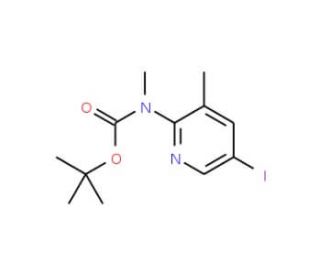 2-(N-Boc-methylamino)-5-iodo-3-methylpyridine (CAS 942206-08-8) - chemical structure image