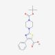 2-(N-boc)piperazine-4-phenyl-thiazole-5-carboxylic acid (CAS 905807-75-2) - chemical structure image