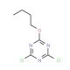 2-n-Butoxy-4,6-dichloro-1,3,5-triazine (CAS 13838-32-9) - chemical structure image