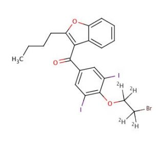 2-n-Butyl-4-[(2-bromoethoxy-d4)-3,5-diiodobenzoyl]benzofuran - chemical structure image