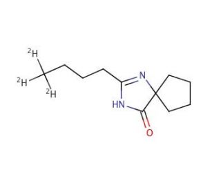2-n-Butyl-d3-1,3-diazaspiro[4.4]non-1-en-4-one - chemical structure image
