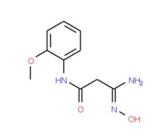 2-(N-Hydroxycarbamimidoyl)-N-(2-methoxy-phenyl)-acetamide - chemical structure image