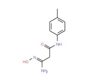 2-(N-Hydroxycarbamimidoyl)-N-p-tolyl-acetamide (CAS 61239-35-8) - chemical structure image