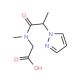 2-[N-methyl-2-(1H-pyrazol-1-yl)propanamido]acetic acid - chemical structure image