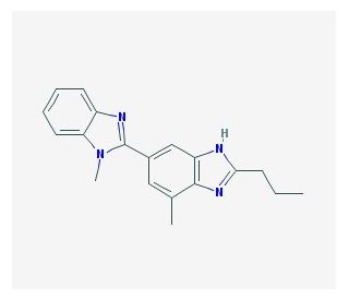 2-n-Propyl-4-methyl-6-(1-methylbenzimidazole-2-yl)benzimidazole (CAS 152628-02-9) - chemical structure image
