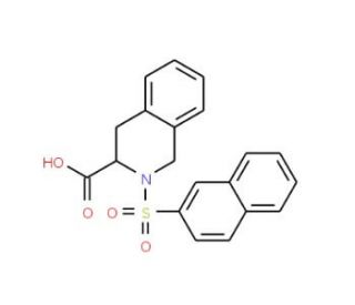 2-(Naphthalene-2-sulfonyl)-1,2,3,4-tetrahydro-isoquinoline-3-carboxylic acid - chemical structure image