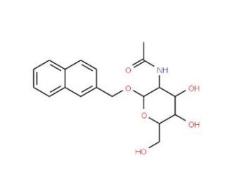 2-Naphthylmethyl 2-acetamido-2-deoxy-b-D-glucopyranoside (CAS 197574-95-1) - chemical structure image