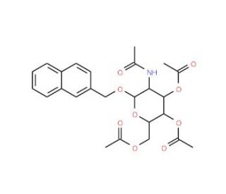 2-Naphthylmethyl 2-acetamido-3,4,6-tri-O-acetyl-2-deoxy-b-D-glucopyranoside (CAS 190181-66-9) - chemical structure image