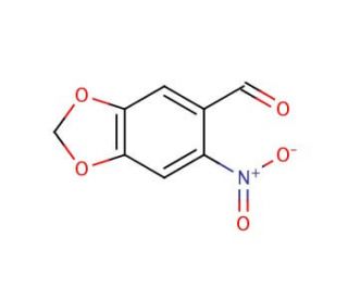2-Nitro-4,5-methylenedioxybenzaldehyde (CAS 712-97-0) - chemical structure image