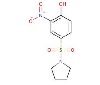 2-Nitro-4-(pyrrolidine-1-sulfonyl)-phenol - chemical structure image
