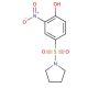 2-Nitro-4-(pyrrolidine-1-sulfonyl)-phenol - chemical structure image