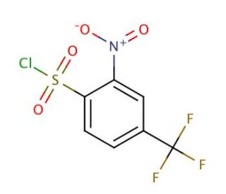 2-Nitro-4-(trifluoromethyl)benzenesulfonyl chloride (CAS 837-95-6) - chemical structure image