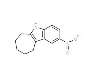 2-nitro-5,6,7,8,9,10-hexahydrocyclohepta[b]indole - chemical structure image