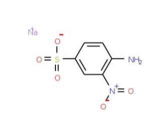 2-Nitroaniline-4-sulfonic acid sodium salt (CAS 5042-33-1) - chemical structure image