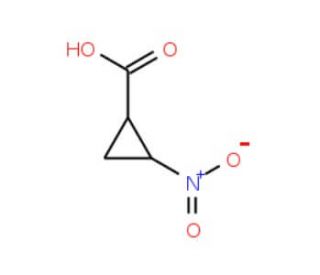 2-nitrocyclopropanecarboxylic acid - chemical structure image