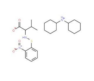 2-Nitrophenylsulfanyl-L-valine dicyclohexylammonium salt (CAS 7675-57-2) - chemical structure image