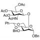 2-O-(2-Acetamido-2-deoxy-3,4,6-tri-O-acetyl-β-D-glucopyranosyl)-3-O-benzyl-4,6-O-benzylidene-D-mannose - chemical structure i