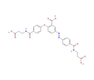 2-O-[4-[[(2-carboxyethyl)amino]carbonyl]phenyl] Balsalazide (CAS 1346606-62-9) - chemical structure image