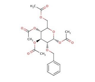 2-O-Benzyl-1,3,4,6-tetra-O-acetyl-&alpha;-D-mannopyranose (CAS 80779-87-9) - chemical structure image
