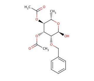 2-O-Benzyl-3,4-di-O-acetyl-&alpha;-L-rhamnopyranoside - chemical structure image
