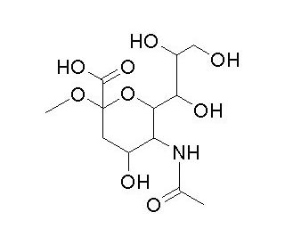 2-O-Methyl-&alpha;-D-N-acetylneuraminic acid (CAS 50930-22-8) - chemical structure image