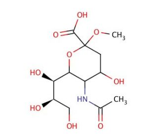 2-O-Methyl-β-D-N-acetylneuraminic Acid (CAS 23755-35-3) - chemical structure image