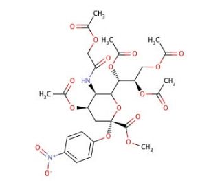 2-O-(p-Nitrophenyl)-4,7,8,9-tetra-O-acetyl-α-D-N-acetylglycolylneuraminic Acid Methyl Ester - chemical structure image