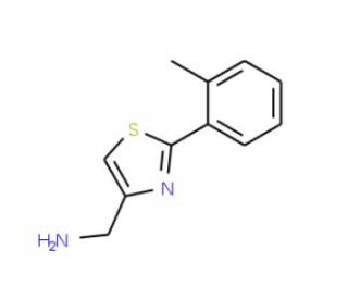 (2-o-Tolyl-thiazol-4-yl)methylamine (CAS 885280-68-2) - chemical structure image