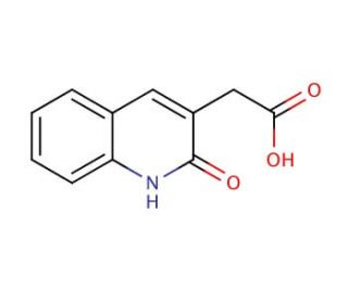 (2-oxo-1,2-dihydroquinolin-3-yl)acetic acid - chemical structure image