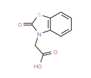 (2-oxo-1,3-benzothiazol-3(2H)-yl)acetic acid (CAS 945-03-9) - chemical structure image
