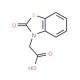 (2-oxo-1,3-benzothiazol-3(2H)-yl)acetic acid (CAS 945-03-9) - chemical structure image