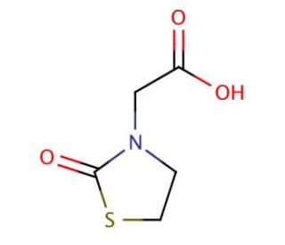 (2-oxo-1,3-thiazolidin-3-yl)acetic acid - chemical structure image