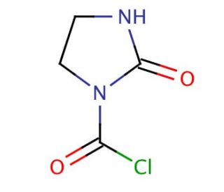 2-Oxo-1-imidazolidinecarbonyl chloride (CAS 13214-53-4) - chemical structure image
