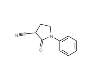 2-Oxo-1-phenyl-3-pyrrolidinecarbonitrile - chemical structure image