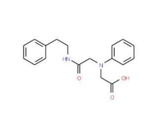 [{2-Oxo-2-[(2-phenylethyl)amino]ethyl}(phenyl)-amino]acetic acid - chemical structure image