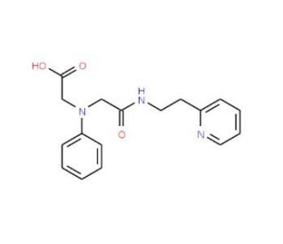 [{2-Oxo-2-[(2-pyridin-2-ylethyl)amino]-ethyl}(phenyl)amino]acetic acid - chemical structure image