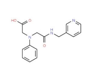 [{2-Oxo-2-[(pyridin-3-ylmethyl)amino]-ethyl}(phenyl)amino]acetic acid - chemical structure image