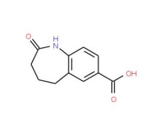 2-oxo-2,3,4,5-tetrahydro-1H-1-benzazepine-7-carboxylic acid - chemical structure image