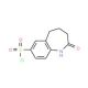 2-oxo-2,3,4,5-tetrahydro-1H-1-benzazepine-7-sulfonyl chloride (CAS 927869-56-5) - chemical structure image