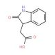 (2-oxo-2,3-dihydro-1H-indol-3-yl)acetic acid (CAS 2971-31-5) - chemical structure image