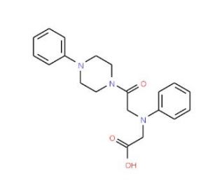 [[2-Oxo-2-(4-phenylpiperazin-1-yl)ethyl](phenyl)-amino]acetic acid - chemical structure image