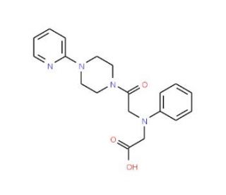 [[2-Oxo-2-(4-pyridin-2-ylpiperazin-1-yl)ethyl]-(phenyl)amino]acetic acid - chemical structure image