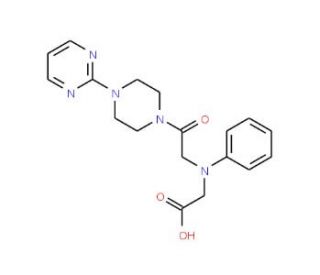[[2-Oxo-2-(4-pyrimidin-2-ylpiperazin-1-yl)ethyl]-(phenyl)amino]acetic acid - chemical structure image