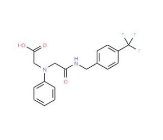 [(2-Oxo-2-{[4-(trifluoromethyl)benzyl]amino}-ethyl)(phenyl)amino]acetic acid - chemical structure image