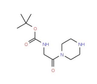 (2-Oxo-2-piperazin-1-yl-ethyl)-carbamic acid tert-butyl ester (CAS 525587-00-2) - chemical structure image