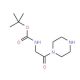 (2-Oxo-2-piperazin-1-yl-ethyl)-carbamic acid tert-butyl ester (CAS 525587-00-2) - chemical structure image