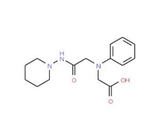 [[2-Oxo-2-(piperidin-1-ylamino)ethyl](phenyl)-amino]acetic acid - chemical structure image